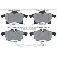 TEXTAR 2383204 Bremsbel&auml;ge f&uuml;r OPEL Adam 16 Zoll Corsa D E 1.4/1.6 Turbo/OPC vorne