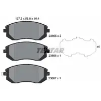 TEXTAR 2386501 Bremsbel&auml;ge f&uuml;r SUBARU Forester SG SH SJ Impreza Legacy 4 5 Outback vorne