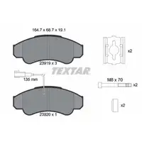 TEXTAR 2391901 Bremsbel&auml;ge + Sensor f&uuml;r CITROEN Jumper FIAT Ducato 244 PEUGEOT Boxer vorne
