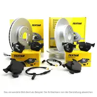 TEXTAR Bremsscheiben + Bel&auml;ge + Wako f&uuml;r MERCEDES W202 Limo C200/220/250D vorne + hinten