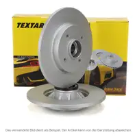 TEXTAR 92154103 Bremsscheiben + Radlager Satz f&uuml;r RENAULT Clio 1 05.1990-09.1998 hinten