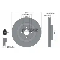 TEXTAR 92146400 Brake Disc Set for FORD Focus 1 MK1 RS 215 hp 2002-2004 (front) 1134864
