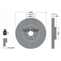 TEXTAR 92151303 Bremsscheiben Satz f&uuml;r AUDI S6 4F C6 435 PS vorne 4F0615301J