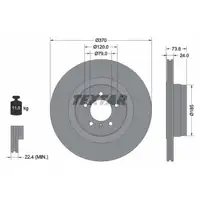 TEXTAR 92155203 Bremsscheiben Satz f&uuml;r BMW 7er E65 E66 E67 760i 745d ab 03.2005 hinten