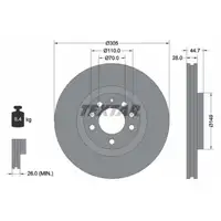 TEXTAR 92155403 Bremsscheiben Satz f&uuml;r FIAT Croma 194_ 1.9/2.4 D Multijet bis Fgst. vorne