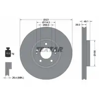 TEXTAR 92166005 Bremsscheiben Satz f&uuml;r HYUNDAI Santa Fe 2 CM KIA Sorento 2 XM vorne