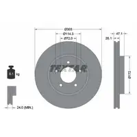 TEXTAR 92197703 Bremsscheiben Satz f&uuml;r FORD Maverick MAZDA Tribute EP vorne