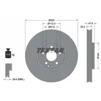 TEXTAR 92198805 Bremsscheiben Satz f&uuml;r MERCEDES W211 S211 E500 4-matic vorne 2114211112