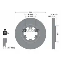 TEXTAR 92109500 Bremsscheiben Satz f&uuml;r NISSAN Navara NP300 Pickup D22 vorne
