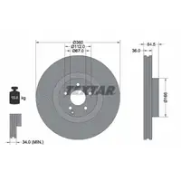 TEXTAR 92120305 Brake Disc Set for MERCEDES W211, C219, W221, R230, R172 (Front) 2214211812
