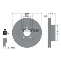 TEXTAR 92122805 Bremsscheiben Satz f&uuml;r BMW 7er E65 E66 E67 730i 735i 730d vorne
