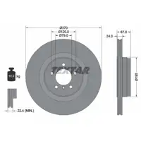 TEXTAR 92123303 Bremsscheiben Satz f&uuml;r BMW 7er E65 E66 E67 760i bis 03.2005 hinten