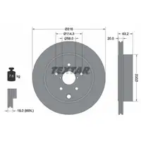 TEXTAR 92243703 Bremsscheiben Satz f&uuml;r SUBARU Impreza 2.5 WRX STI AWD 301 PS Zoll hinten