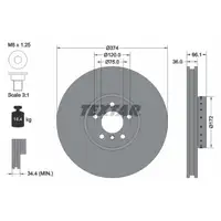 TEXTAR Bremsscheiben Satz f&uuml;r BMW 5er Gran Turismo F07 550i 7er 750i 760i 750d vorne