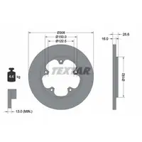 TEXTAR 92274103 Bremsscheiben Satz f&uuml;r FORD Transit V363 mit Einfachbereifung hinten