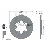 TEXTAR 92275803 Bremsscheiben Satz f&uuml;r FORD Transit V363 mit Doppelbereifung hinten