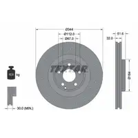 TEXTAR 92289905 Bremsscheiben Satz f&uuml;r MERCEDES CLS C218 mit Sportpaket vorne 2184210412