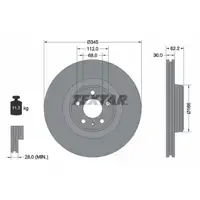 TEXTAR 92294305 Brake Disc Set for AUDI A6 Allroad C7 3.0 TFSI/TDI PR-1LJ (Front)