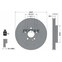 TEXTAR 92296705 Bremsscheiben Satz f&uuml;r MERCEDES-BENZ GLA X156 220 4-matic vorne 2464212812
