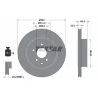 TEXTAR 92203603 Bremsscheiben Satz f&uuml;r NISSAN 350Z Z33 280/301/313 09.2002-12.2008 hinten