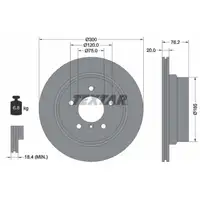 TEXTAR 92227103 Bremsscheiben Satz f&uuml;r BMW 1er E82 E88 123d 204 PS ohne M-Technik hinten