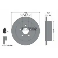 TEXTAR 92227700 Bremsscheiben Satz f&uuml;r JEEP Wrangler 3 JK hinten K52060147AA