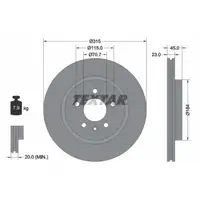 TEXTAR 92239803 Bremsscheiben Satz f&uuml;r OPEL Zafira Tourer C 17 Zoll hinten