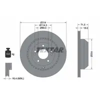 TEXTAR 92300803 Bremsscheiben Satz f&uuml;r KIA Sorento 3 UM 2.4 GDI 3.3 2.0/2.2 CRDi hinten