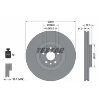 TEXTAR 92301805 Bremsscheiben Satz für LAND ROVER Range Rover Evoque L538 18 Zoll vorne