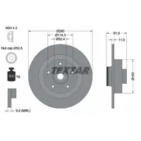 TEXTAR 92316503 Brake Discs + Wheel Bearing Set for RENAULT Grand/Scenic 4 Talisman (Rear)