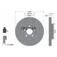 TEXTAR 92323405 Bremsscheiben Satz f&uuml;r MERCEDES W/V177 W247 C/X118 H/X247 vorne 2474210412