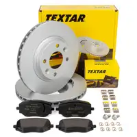 TEXTAR Brake Discs + Brake Pads for RENAULT Clio 5 1.0 1.5 Blue dCi 16/17-inch front