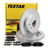 TEXTAR Bremsscheiben + Bremsbel&auml;ge f&uuml;r NISSAN Qashqai 1 X-Trail 1 2 RENAULT 1 hinten