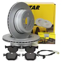 TEXTAR Bremsscheiben + Bel&auml;ge + Sensor f&uuml;r BMW 5er 525xi 530xi 525xd 530xd xDrive hinten