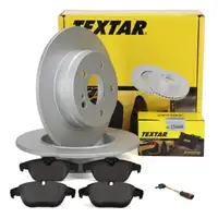 TEXTAR Bremsscheiben + Bremsbel&auml;ge + Warnkontaktsensor f&uuml;r MERCEDES W204 S204 C204 hinten