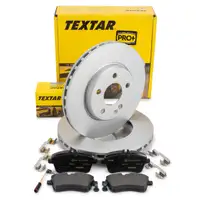 TEXTAR Bremsscheiben + Bremsbel&auml;ge + Sensor f&uuml;r MERCEDES A-Klasse W169 B-Klasse W245 vorne