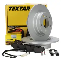 TEXTAR Bremsscheiben + Bel&auml;ge + Wako f&uuml;r BMW 1er E81 E87 3er E90 E92 bis 02.2010 hinten