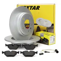 TEXTAR Brake Discs + Pads + Wako for BMW 5 Series Sedan 520i, 523i, 520d, 525td, 525tds (Rear)