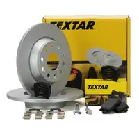 TEXTAR Brake Discs + Pads for AUDI A3 8P, SEAT, SKODA, VW Golf 5 & 6, and Passat (rear)