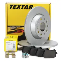 TEXTAR Bremsscheiben + Bel&auml;ge f&uuml;r AUDI Q3 8U VW Passat B6 B7 Tiguan 5N hinten