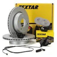 TEXTAR Bremsscheiben + Bel&auml;ge + Wako f&uuml;r BMW 3er E46 318-323i 318d 320d hinten