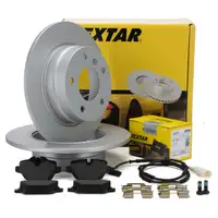 TEXTAR Bremsscheiben + Bel&auml;ge + Wako f&uuml;r BMW 1er E81 116/118i 116/118d bis 02.2010 hinten