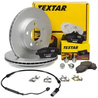 TEXTAR Bremsscheiben + Bremsbel&auml;ge + Sensor f&uuml;r BMW i3 I01 102/170 PS vorne