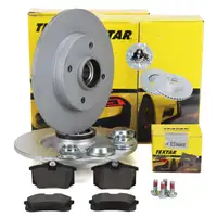 TEXTAR Bremsscheiben + Radlager + Bremsbeläge für CITROEN C3 2 C4 1 DS3 PEUGEOT 207 hinten