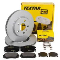 TEXTAR Bremsen Set Bremsscheiben + Bel&auml;ge f&uuml;r OPEL Insignia A SAAB 9-5 YS3G 16 Zoll vorne