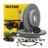 TEXTAR Bremsscheiben + Bel&auml;ge + Wako f&uuml;r BMW 5er F11 Touring 535i 550i 535d hinten