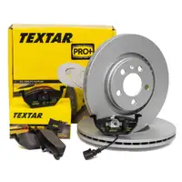 TEXTAR Bremsscheiben + Bel&auml;ge + Wako f&uuml;r AUDI A3 8L SEAT SKODA VW Bora Golf 4 vorne