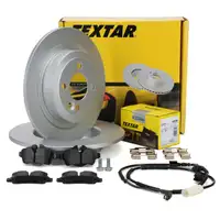 TEXTAR Bremsscheiben + Bel&auml;ge + Sensor f&uuml;r MINI R56 R55 Cooper Works bis 08.2010 hinten