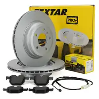 TEXTAR Bremsscheiben + Bel&auml;ge + Sensor f&uuml;r BMW 3er E90-93 325-335i 325/330d 03.2010 hinten