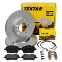 TEXTAR Bremsscheiben + Bel&auml;ge + Sensor f&uuml;r MINI Countryman R60 Paceman One/Cooper vorne